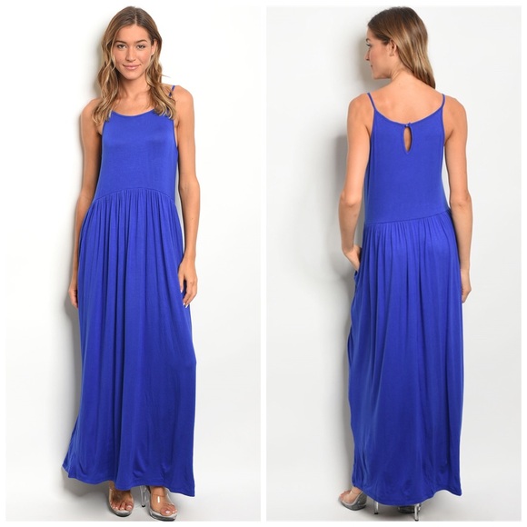 LAST 1! ❤️Stunning Royal Blue Soft Flowy Dress! - Picture 5 of 5